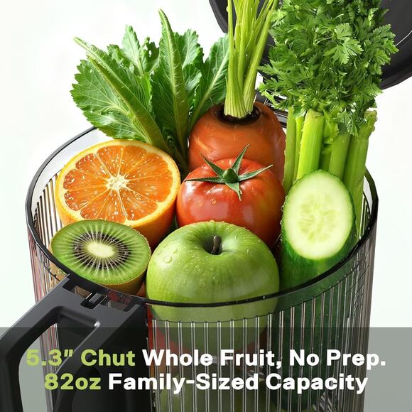 Cold Press Juicer,Slow Masticating Juicer Machines with 5.3" Large Feed Chute... - Picture 2 of 9